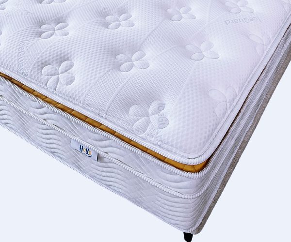 Top view of a corner of Hallo Premium Gold mattress